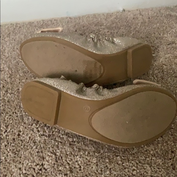 Gold Glitter Ballet Flats - Picture 4 of 4